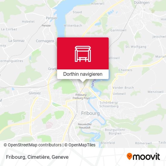 Fribourg, Cimetière Karte