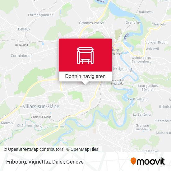 Fribourg, Vignettaz-Daler Karte
