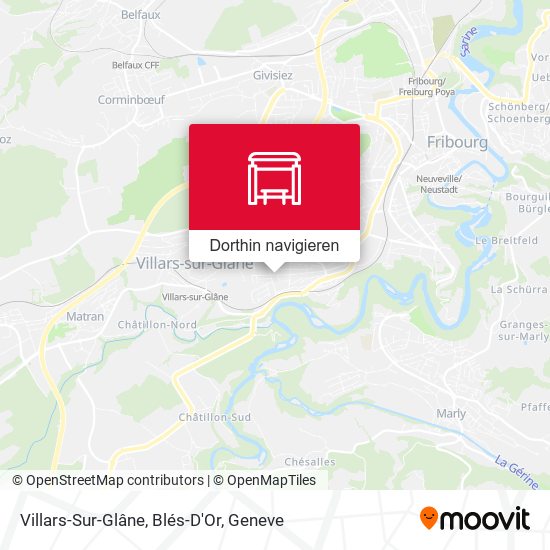 Villars-Sur-Glâne, Blés-D'Or Karte