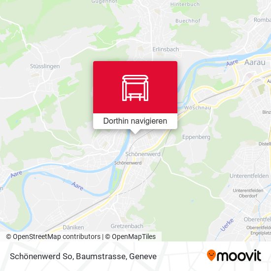 Schönenwerd So, Baumstrasse Karte