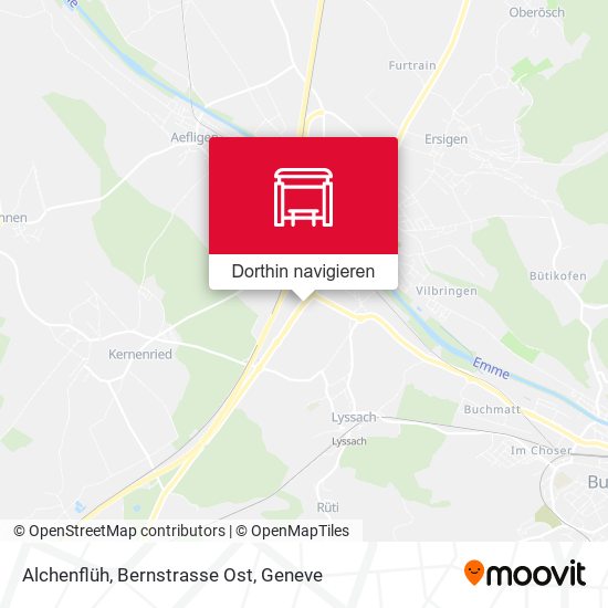 Alchenflüh, Bernstrasse Ost Karte