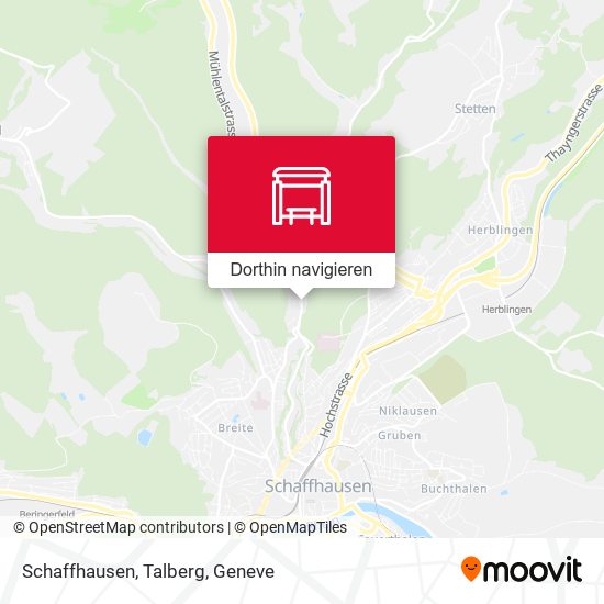 Schaffhausen, Talberg Karte