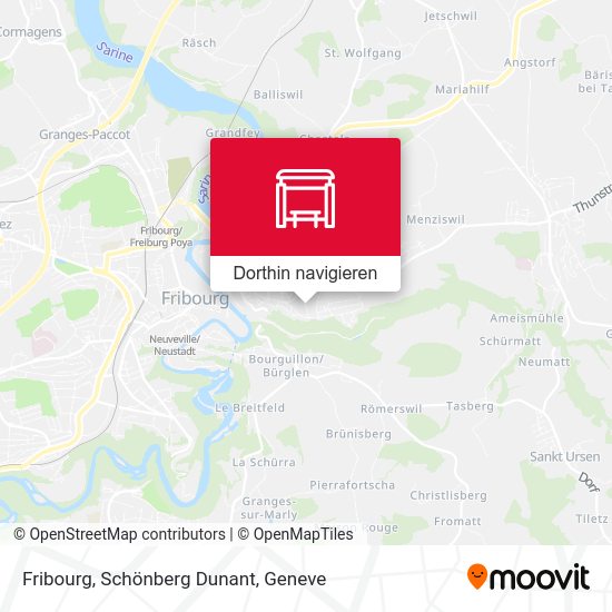 Fribourg, Schönberg Dunant Karte