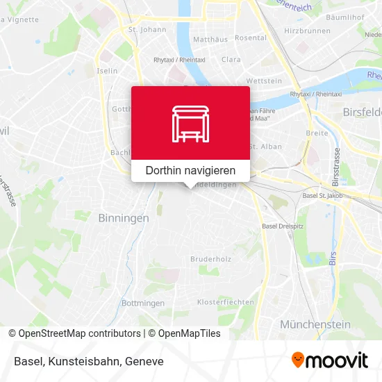 Basel, Kunsteisbahn Karte