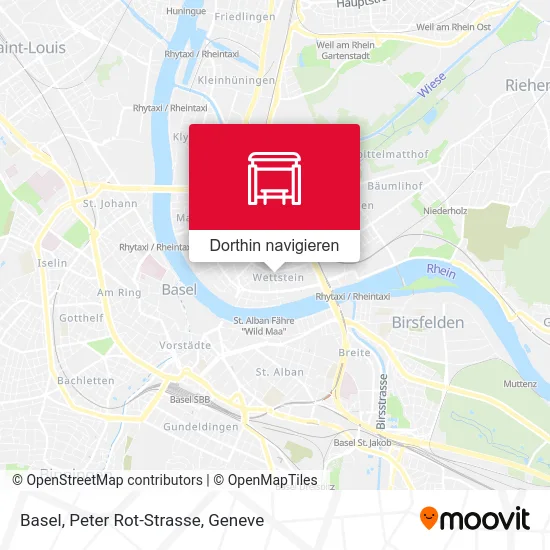 Basel, Peter Rot-Strasse Karte