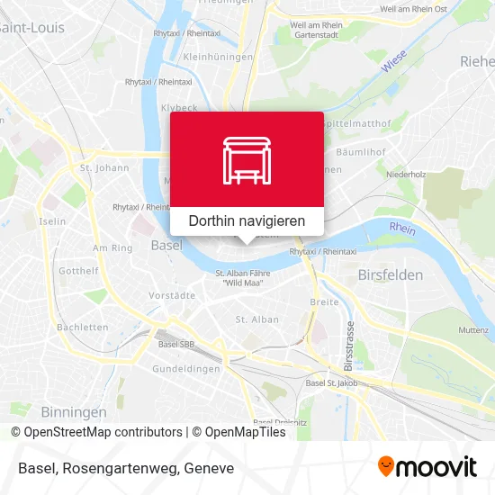 Basel, Rosengartenweg Karte