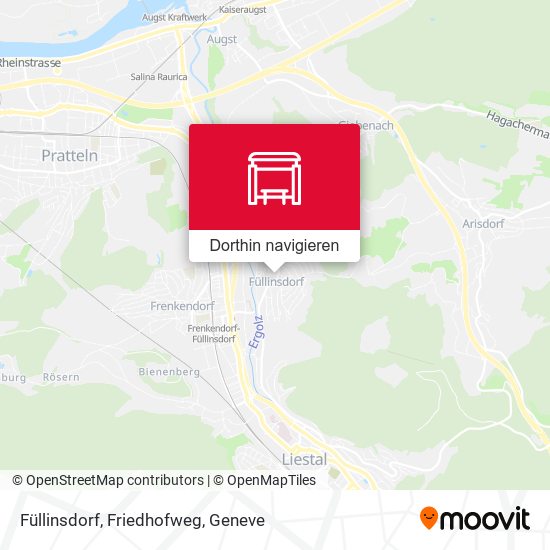 Füllinsdorf, Friedhofweg Karte