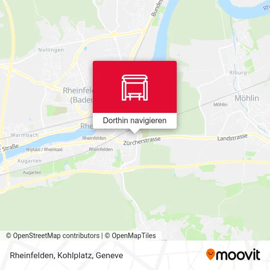 Rheinfelden, Kohlplatz Karte