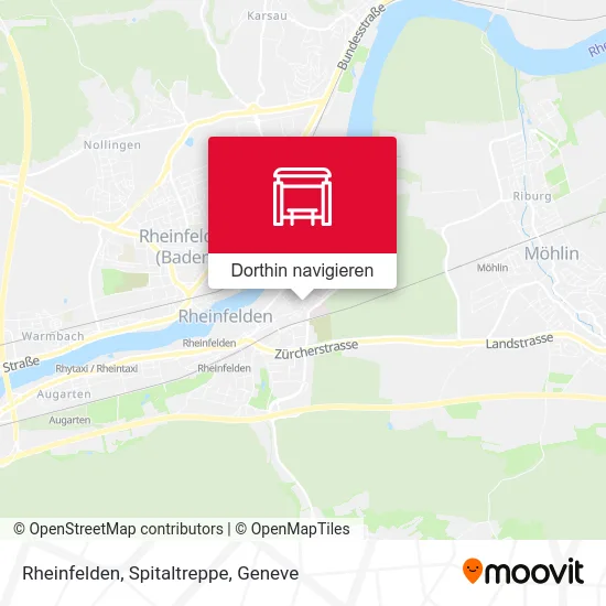 Rheinfelden, Spitaltreppe Karte