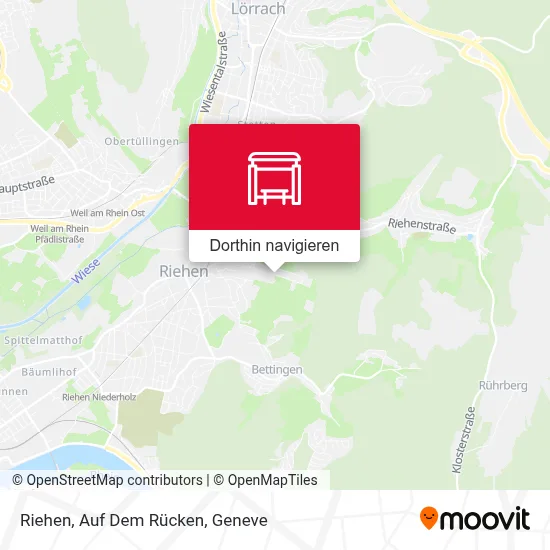 Riehen, Auf Dem Rücken Karte