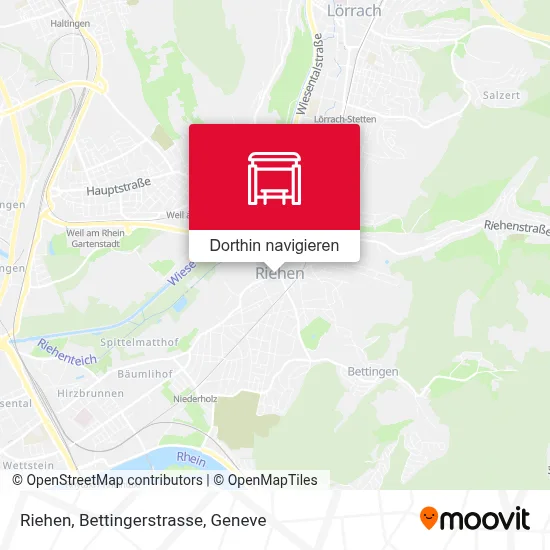 Riehen, Bettingerstrasse Karte