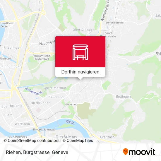 Riehen, Burgstrasse Karte