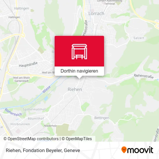 Riehen, Fondation Beyeler Karte