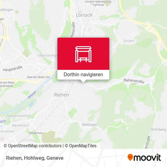 Riehen, Hohlweg Karte