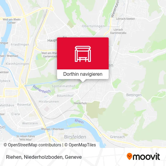 Riehen, Niederholzboden Karte