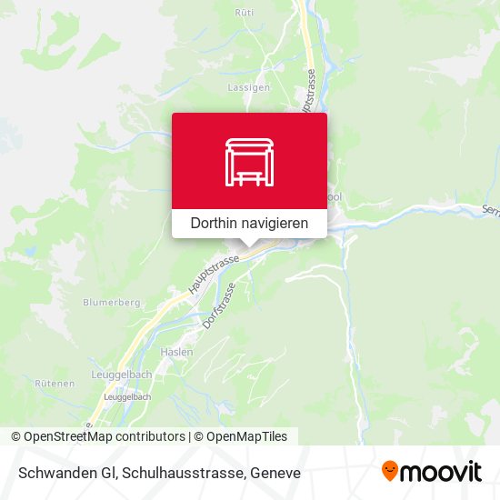 Schwanden Gl, Schulhausstrasse Karte
