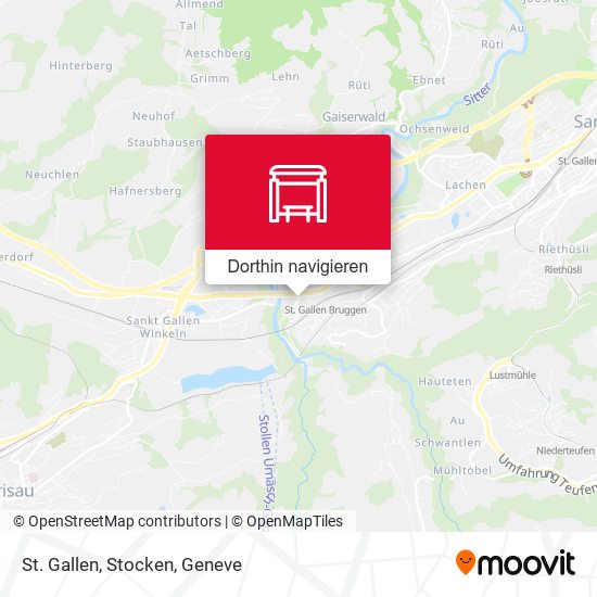 St. Gallen, Stocken Karte