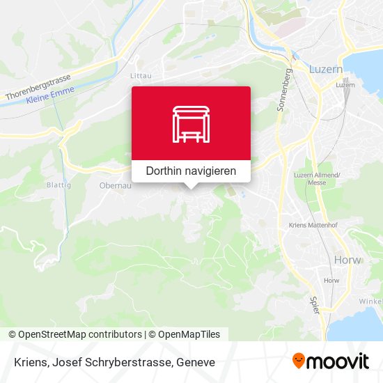 Kriens, Josef Schryberstrasse Karte