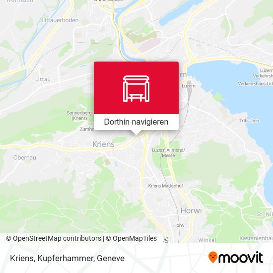 Kriens, Kupferhammer Karte