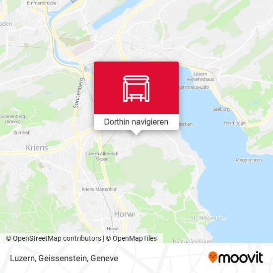 Luzern, Geissenstein Karte