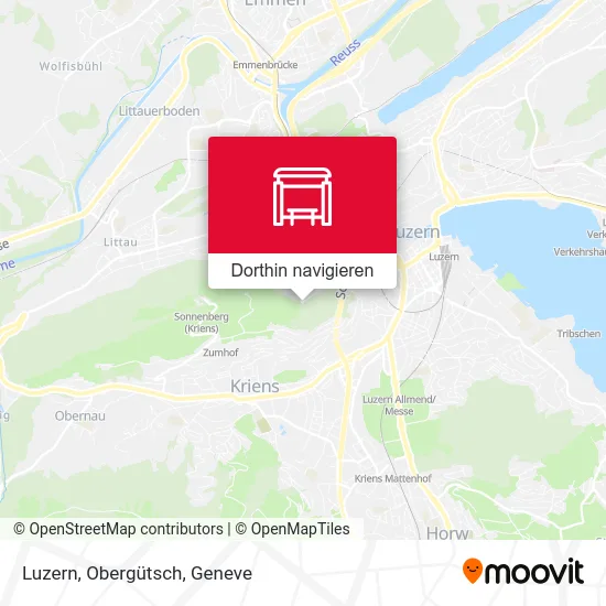 Luzern, Obergütsch Karte