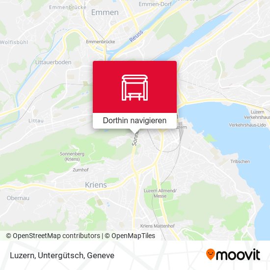 Luzern, Untergütsch Karte