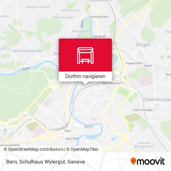 Bern, Schulhaus Wylergut Karte
