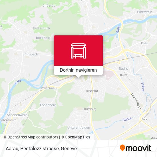 Aarau, Pestalozzistrasse Karte