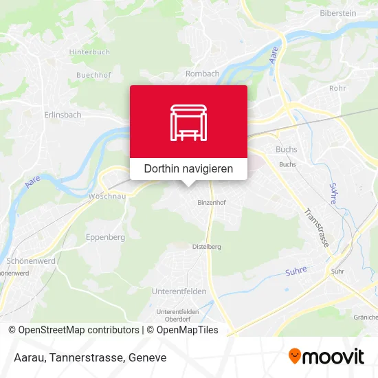 Aarau, Tannerstrasse Karte