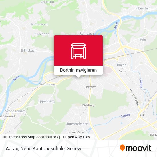 Aarau, Neue Kantonsschule Karte