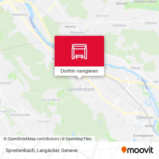 Spreitenbach, Langäcker Karte