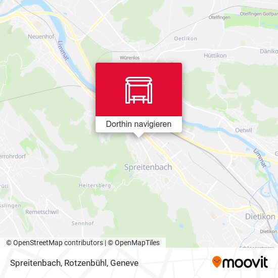 Spreitenbach, Rotzenbühl Karte