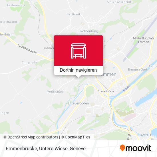 Emmenbrücke, Untere Wiese Karte