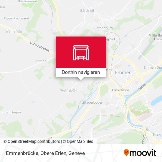 Emmenbrücke, Obere Erlen Karte