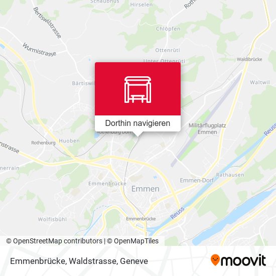 Emmenbrücke, Waldstrasse Karte