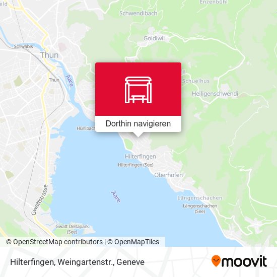 Hilterfingen, Weingartenstr. Karte