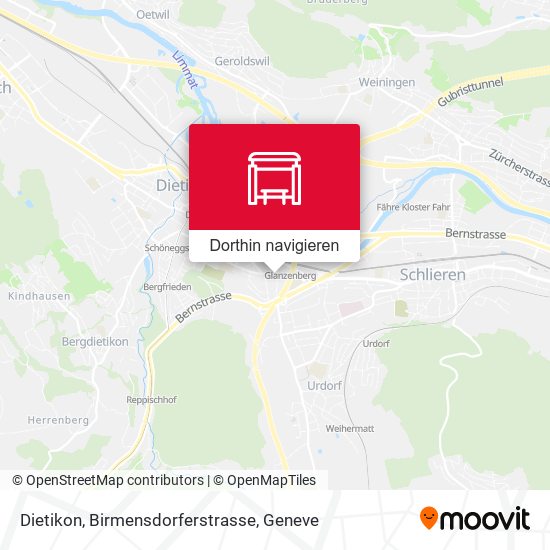 Dietikon, Birmensdorferstrasse Karte