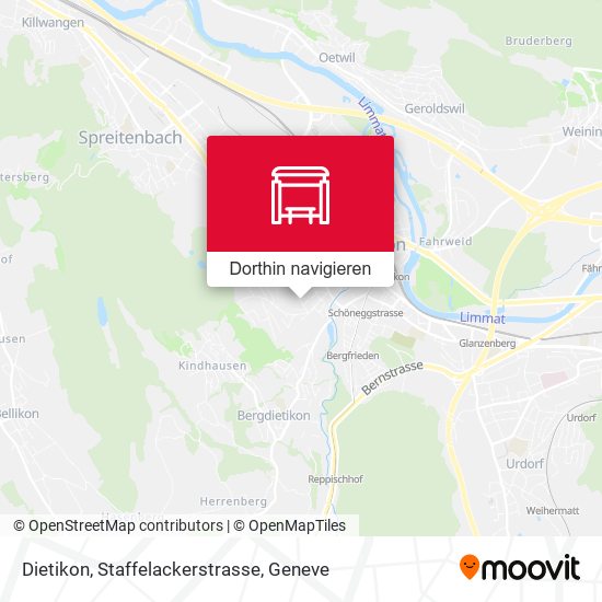 Dietikon, Staffelackerstrasse Karte