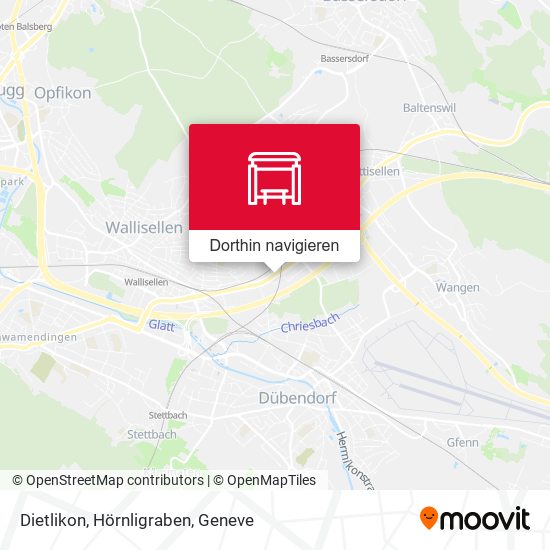 Dietlikon, Hörnligraben Karte