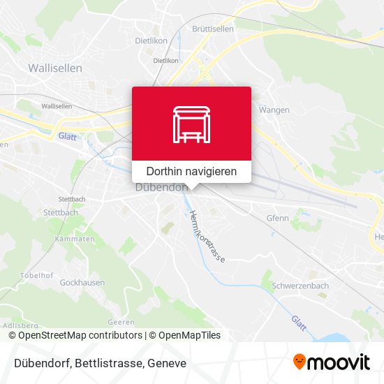 Dübendorf, Bettlistrasse Karte