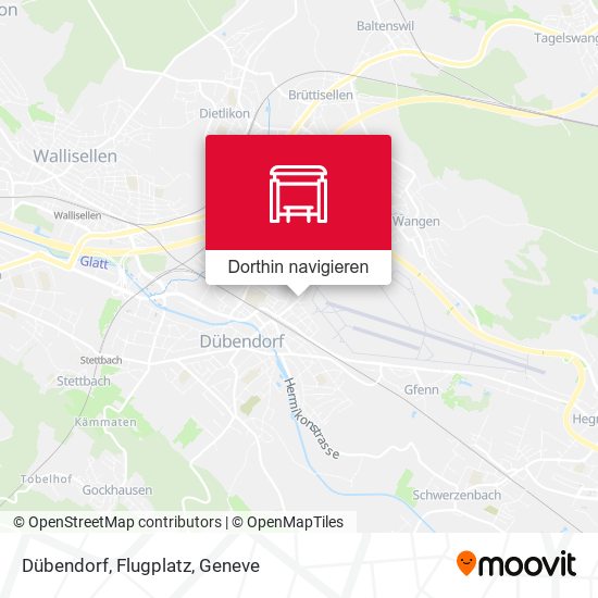 Dübendorf, Flugplatz Karte