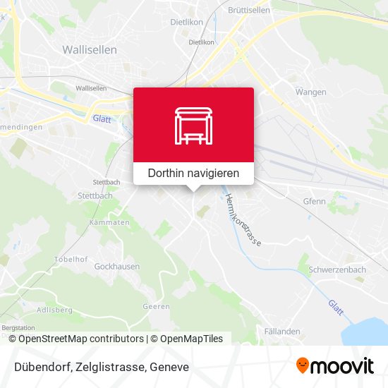 Dübendorf, Zelglistrasse Karte