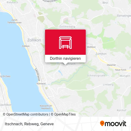 Itschnach, Rebweg Karte