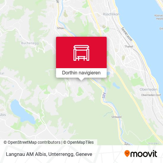 Langnau AM Albis, Unterrengg Karte