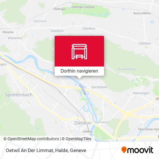 Oetwil An Der Limmat, Halde Karte
