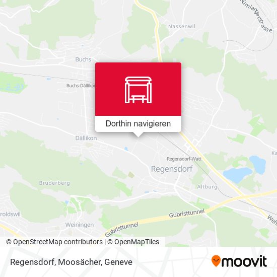 Regensdorf, Moosächer Karte