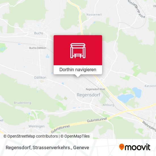 Regensdorf, Strassenverkehrs. Karte
