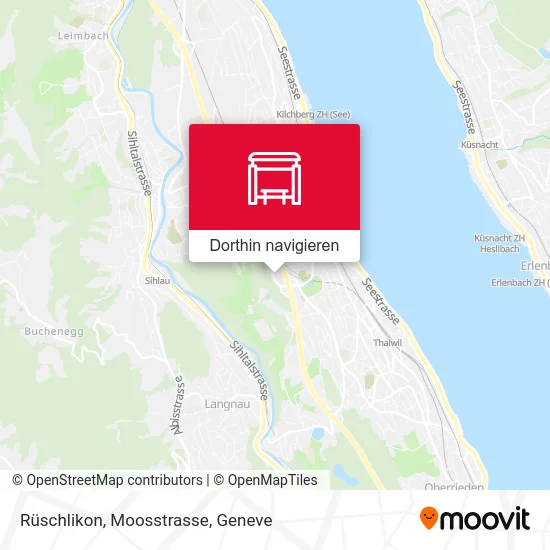 Rüschlikon, Moosstrasse Karte