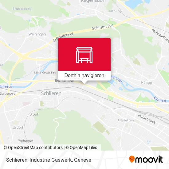 Schlieren, Industrie Gaswerk Karte