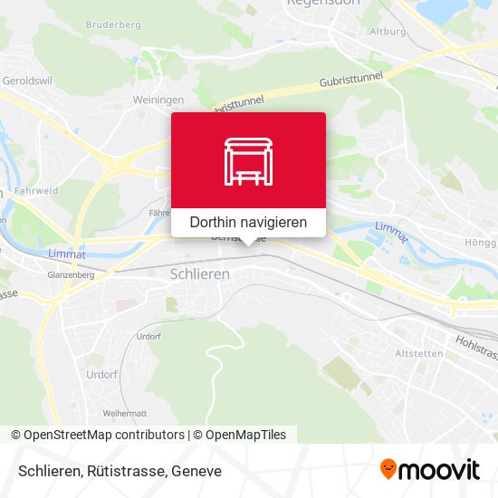 Schlieren, Rütistrasse Karte
